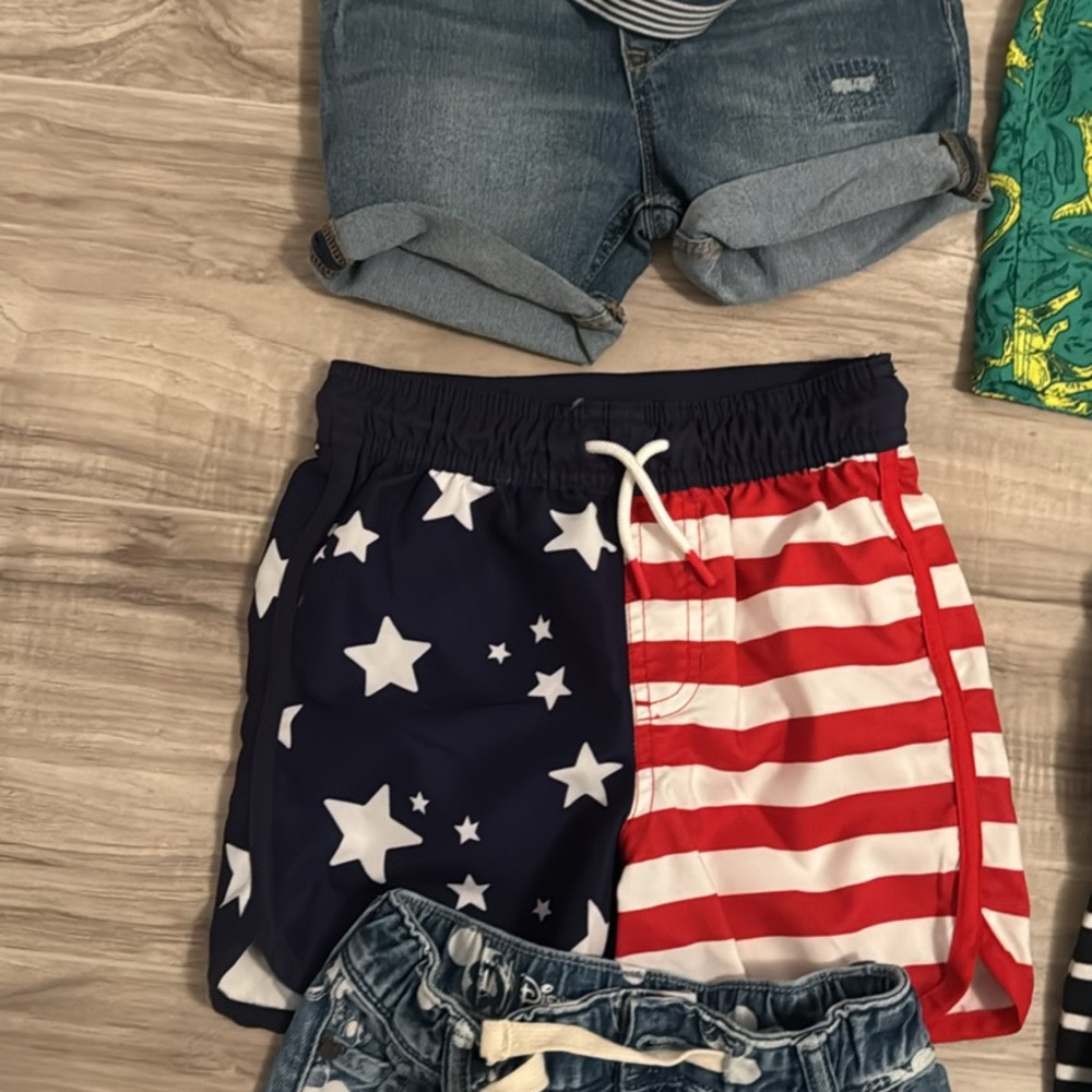 Kids Patriotic Star and Stripe Shorts
